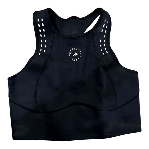 Adidas X Stella McCartney Truepur Black Cropped Sports Bra FU0763 Size XS - Picture 4 of 4
